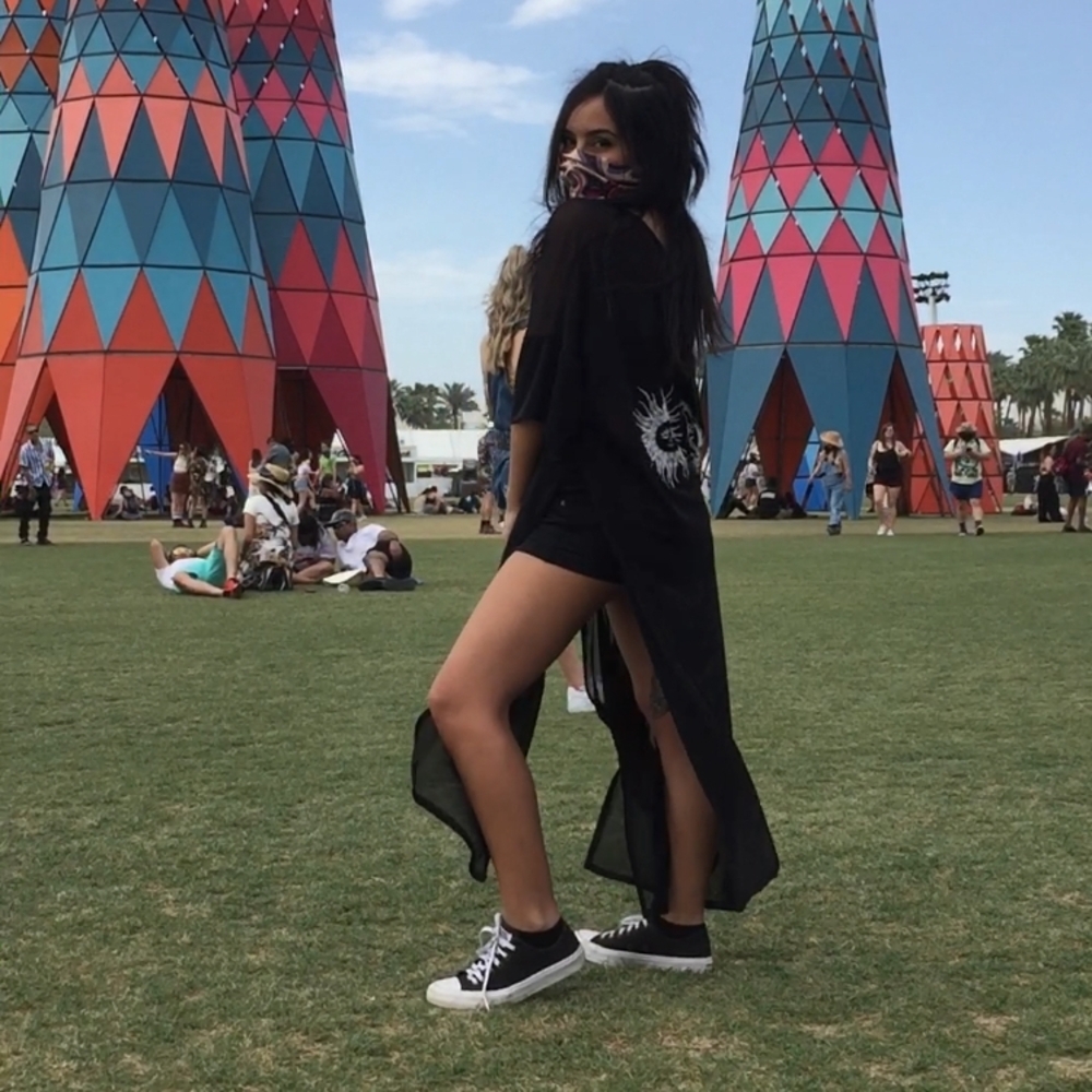 Boohoo Sun & Moon Black Mesh Kimono